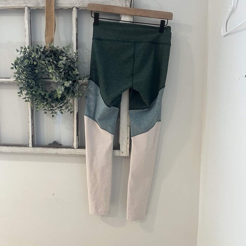 Outdoor Voices Colorblock Green Solid Pink Set Of Two Leggings Size Small - Picture 4 of 7